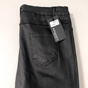 High rise skinny faux leather pants from SHEIN